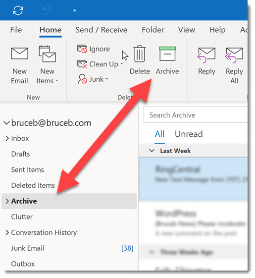 outlook for mac delete email from inbox when moving to folder